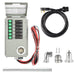 The Nature's Generator transfer switch kit is compatible with home battery backup or solar generators and includes a circuit breaker panel, wiring, black power cord, flexible conduit, metal fittings, screws, and a metal cap.