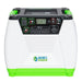 Front view of a Nature's Generator solar generator displays the control panel with various outlets, input ports, indicator lights, and the Nature's Generator logo on green and white casing—perfect for off-grid and renewable energy use.