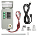 The Nature's Generator transfer switch kit for 1800-watt solar generators features a gray metal switch box, wiring harness, power cord with plug, connectors, conduit, and hardware—neatly arranged on a white background.