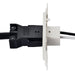 A close-up side view shows a black Nature's Generator power connector on a white mounting plate, with cables extending from both sides—perfect for indoor generator setups or use with the Nature's Generator Home Kit.