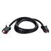 A black Nature's Generator electrical cable with two connectors at each end, featuring red and green plastic tabs—ideal for Home Kit or solar panel connections. The cable is coiled in a loose loop on a white background.