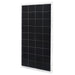 A Nature's Generator rectangular solar panel with a grid of dark photovoltaic cells and a white frame stands upright at a slight angle on a plain white background—ideal for use with portable power stations or home battery backups.