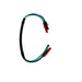 A Nature's Generator black and green link cable bent into a "C" shape, featuring red and black alligator clips on each end, set against a plain white background.