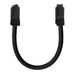 A black flexible electrical connector cable from Nature's Generator for portable power stations, featuring rectangular black plastic connectors—one with a green tip and one with a red tip—arranged in a U-shape.