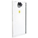 A Nature's Generator rectangular solar panel is shown from the back, with a metal frame, black junction box and cables at the top, plus a yellow warning label—perfect for use with a portable power station or home battery backup.