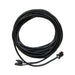 A coiled black electrical cable with connectors and plug at the ends, designed for use with Nature's Generator Power Panel or any 100W Monocrystalline solar panel kit, shown on a white background.