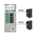 Nature's Generator electrical breaker panel with six labeled slots, each with a circuit breaker. Two breakers—ideal for generator transfer switch kits—are shown separately; one is upgradeable to 30 Amp and has an L5-30P Inlet.