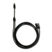A coiled black electrical cable by Nature's Generator with branch cables and solar panel connectors—one end has a single connector, the other end features two connectors—displayed on a white background.