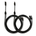 Two black solar extension cables by Nature's Generator with MC4 connectors on both ends, coiled side by side against a white background—perfect for use with Nature's Generator Powerhouse systems.