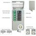 A labeled diagram of a Nature's Generator electrical breaker box displays components like the slow closing cover, rocker switch group, 240V breaker, and L14-30 power inlet—ideal for generator or backup power transfer switch kits.