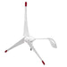 A Nature's Generator white wind turbine rotor with three long blades and red tips is shown against a plain white background, featuring a rounded opening near one blade’s end—perfect for off-grid energy or whole home power systems.