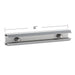 A 6-inch silver aluminum alloy connector bar with channels and two bolts by Nature's Generator, designed for solar mounting kits, displayed on a plain white background.