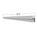 A Nature's Generator horizontal aluminum alloy rail for solar panel mounting is shown against a white background with measurement markers, measuring 47.5 inches in length.