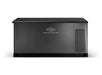 A black Briggs & Stratton commercial standby generator, 30kW, with a flat top and vented right panel is shown on a white background. The central logo is visible, providing code-compliant backup power for your needs.