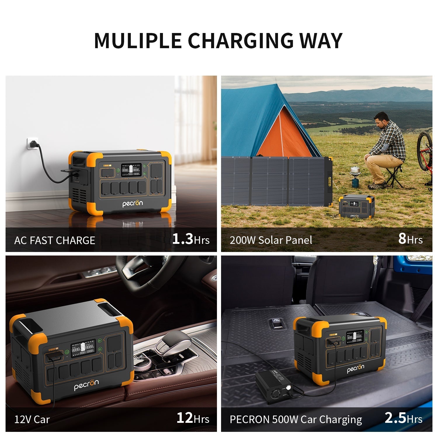 Pecron E1000LFP portable power station - rear