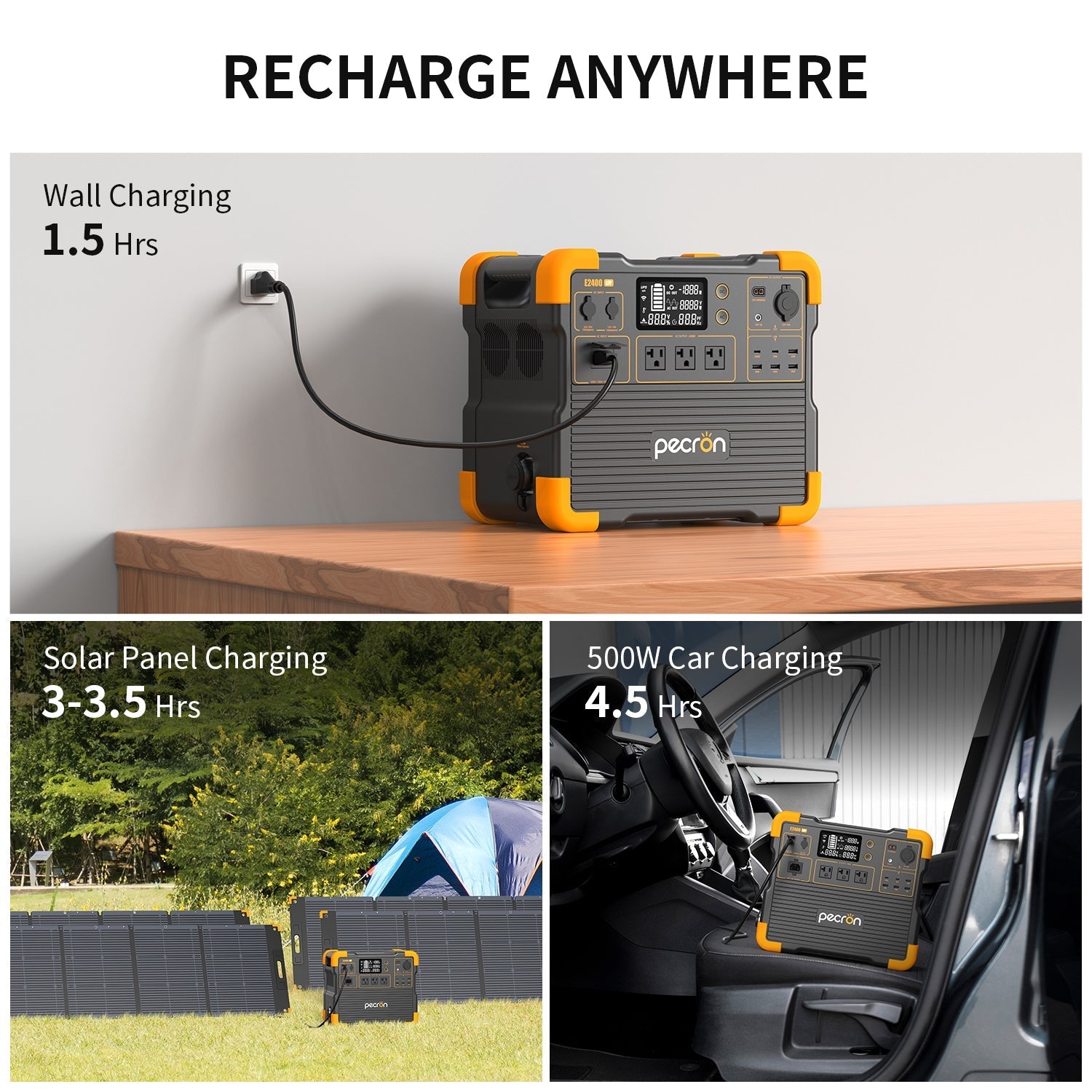 Pecron E2400LFP portable power station - closeup
