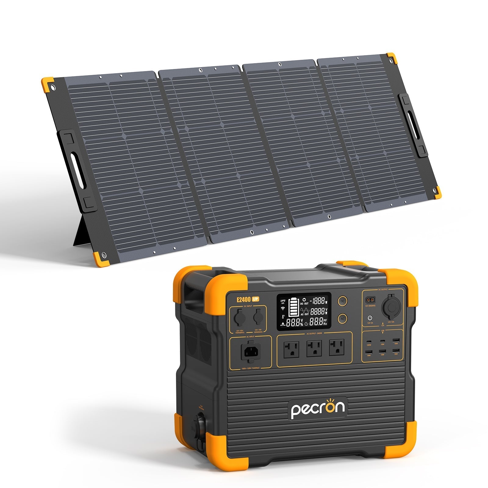 Pecron E2400LFP portable power station - rear
