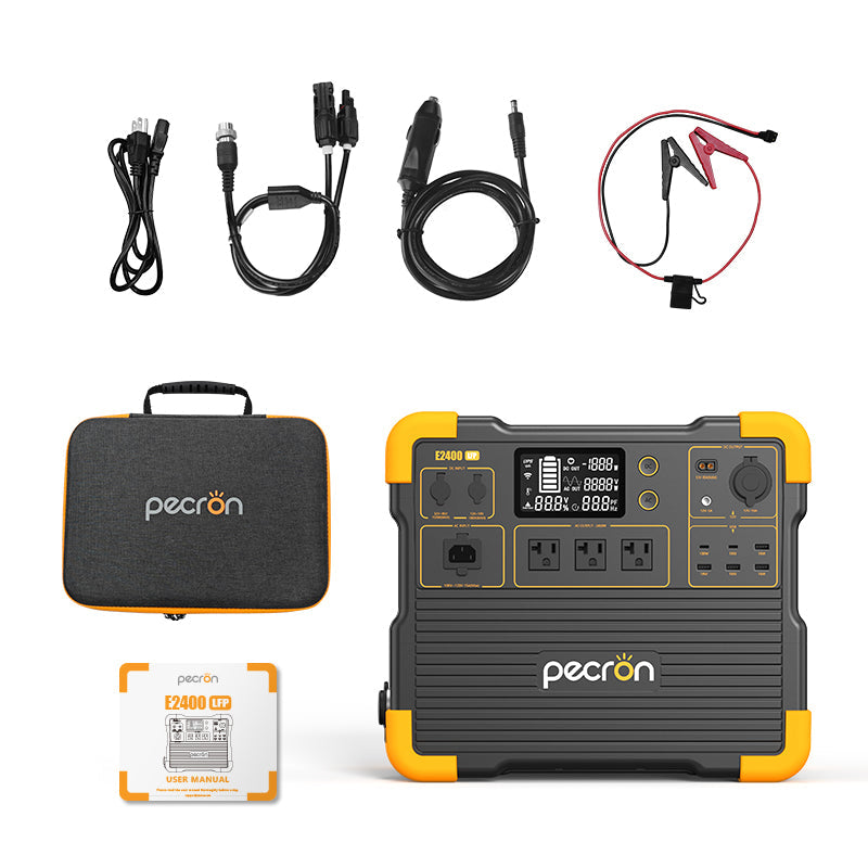 Pecron E2400LFP portable power station - side