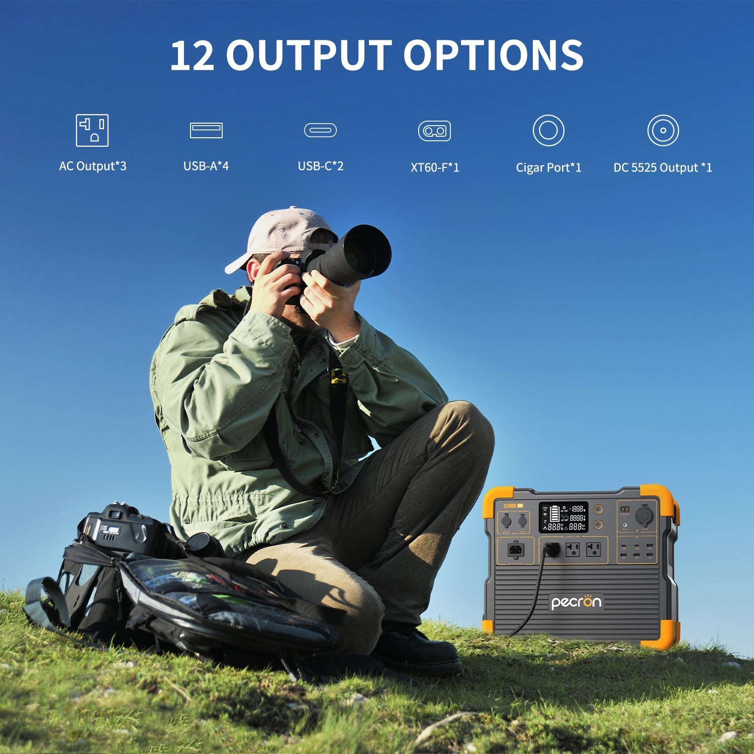 Pecron E2400LFP portable power station - spec