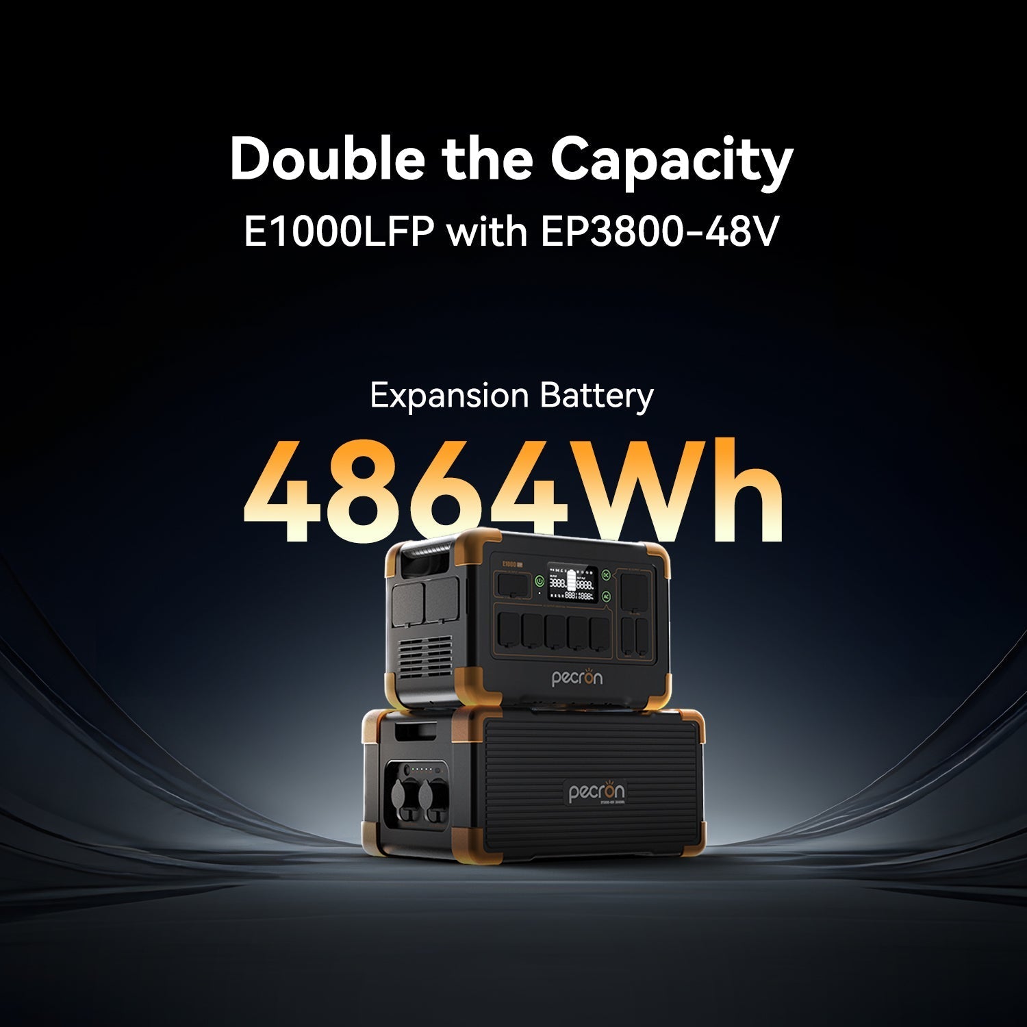 Pecron EP3800-48V expansion battery - display