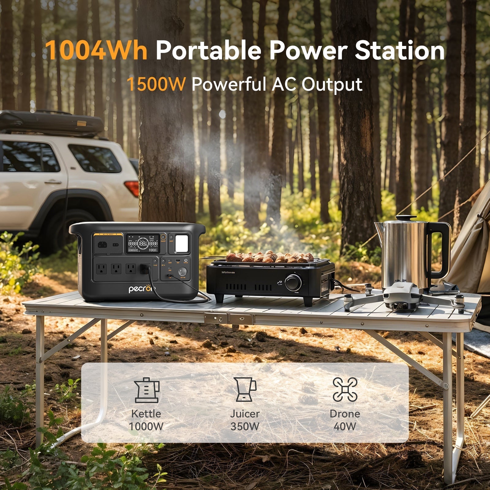 Pecron F1000LFP portable power station - side