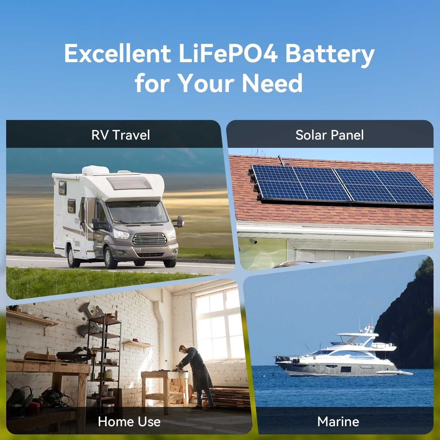 Pecron WB12200 12V LiFePO4 battery - rear