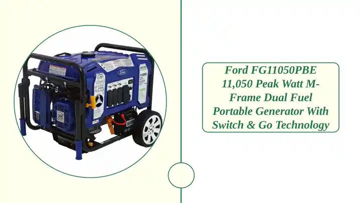 Ford FG11050PBE 11,050 Peak Watt M-Frame Dual Fuel Portable Generator with Switch &amp; Go Technology by@Outfy