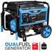 Pulsar Dual-Fuel Generator Pulsar PG12000B 12,000W Dual Fuel Portable Generator with Electric Start and Switch & Go Technology, CARB Approved