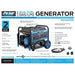 Pulsar Dual-Fuel Generator Pulsar PG12000B 12,000W Dual Fuel Portable Generator with Electric Start and Switch & Go Technology, CARB Approved