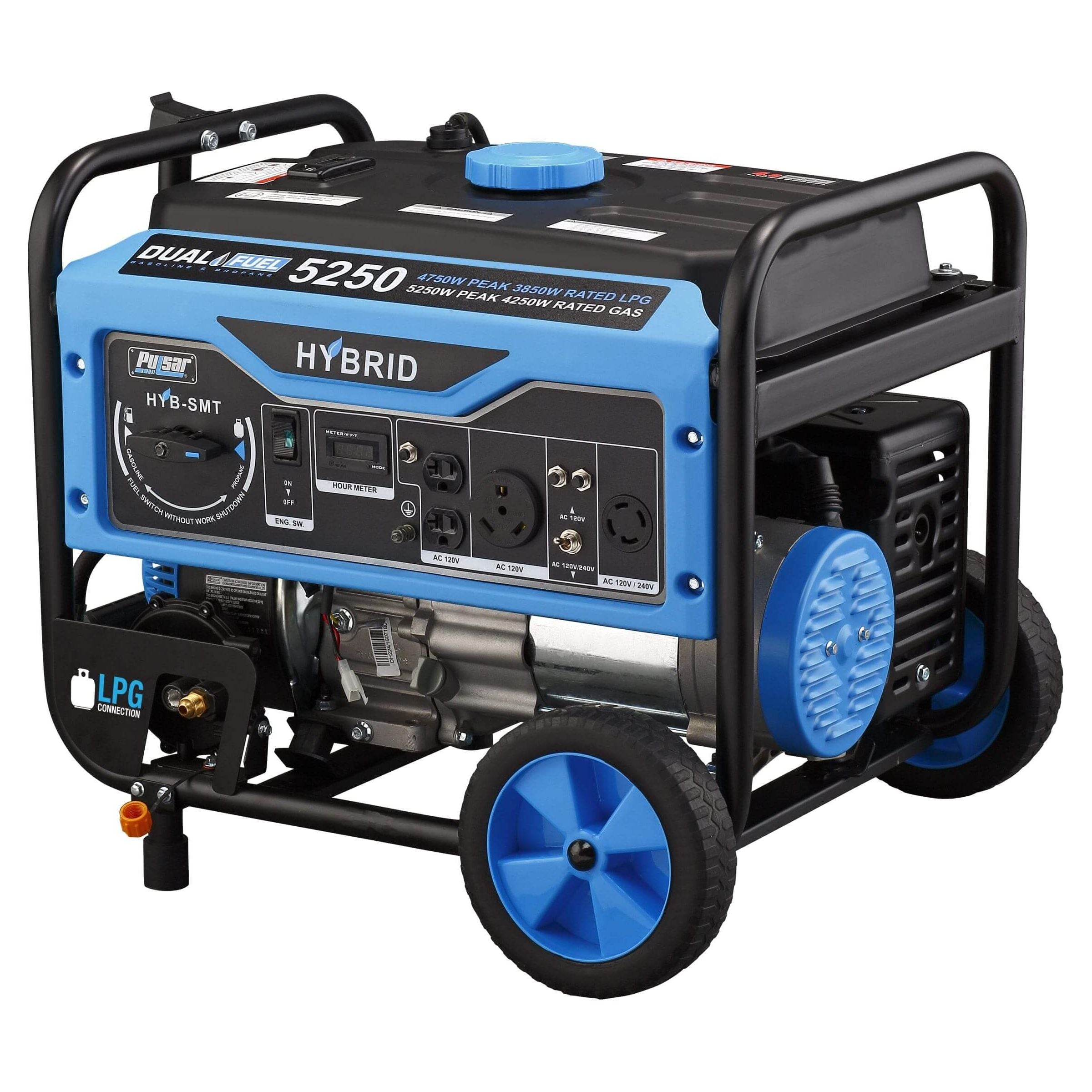 Pulsar generators Pulsar PG5250B 5250 Peak Watt, 4750 Rated Watt Dual Fuel Portable Generator