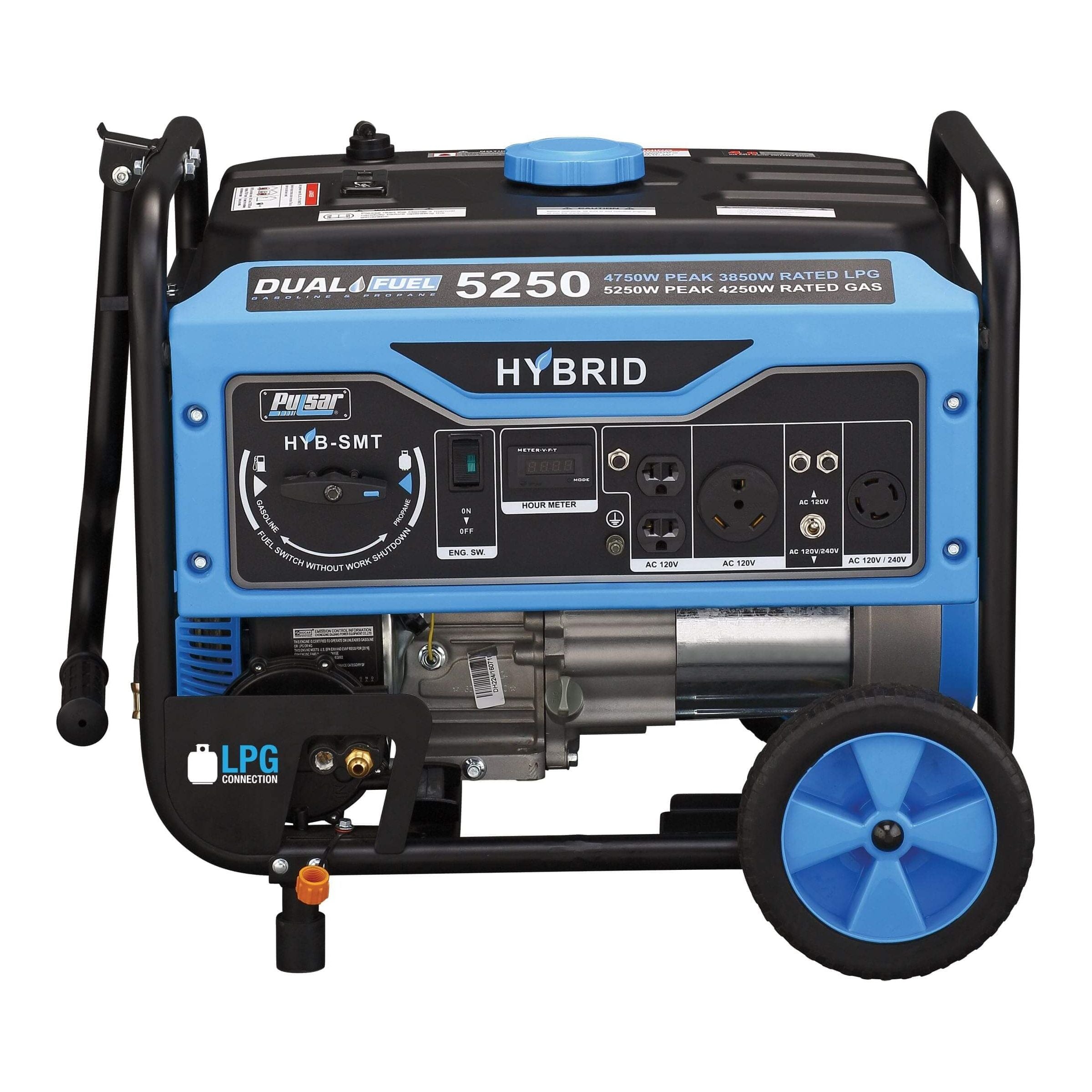 Pulsar generators Pulsar PG5250B 5250 Peak Watt, 4750 Rated Watt Dual Fuel Portable Generator