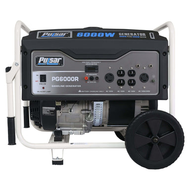 Pulsar generators Pulsar PG6000R 6,000W Portable Gas-Powered CARB Approved Generator with Wheel Kit