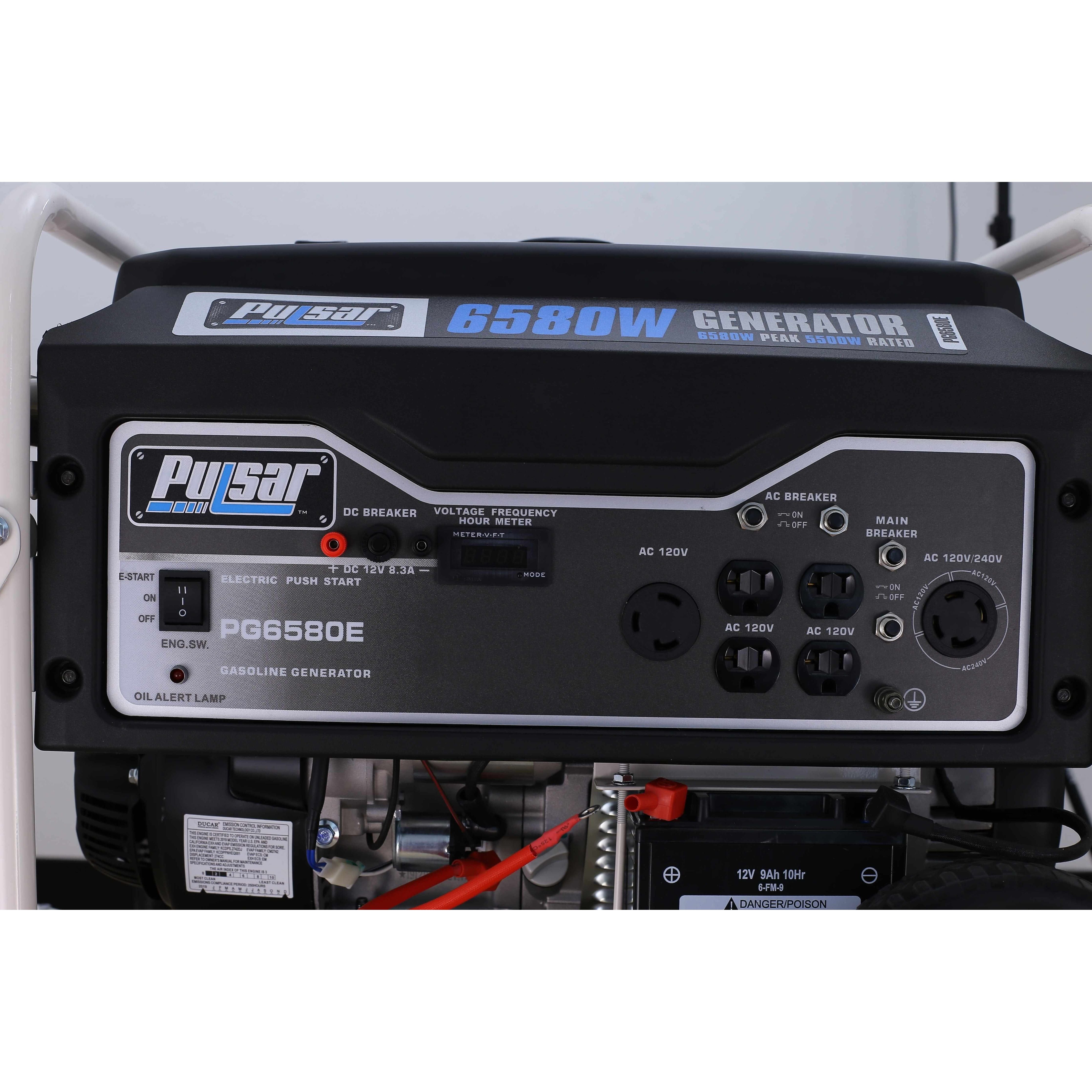 Pulsar generators Pulsar PG6580E 6,580-Watt Gasoline Powered Portable Generator with Electric Start