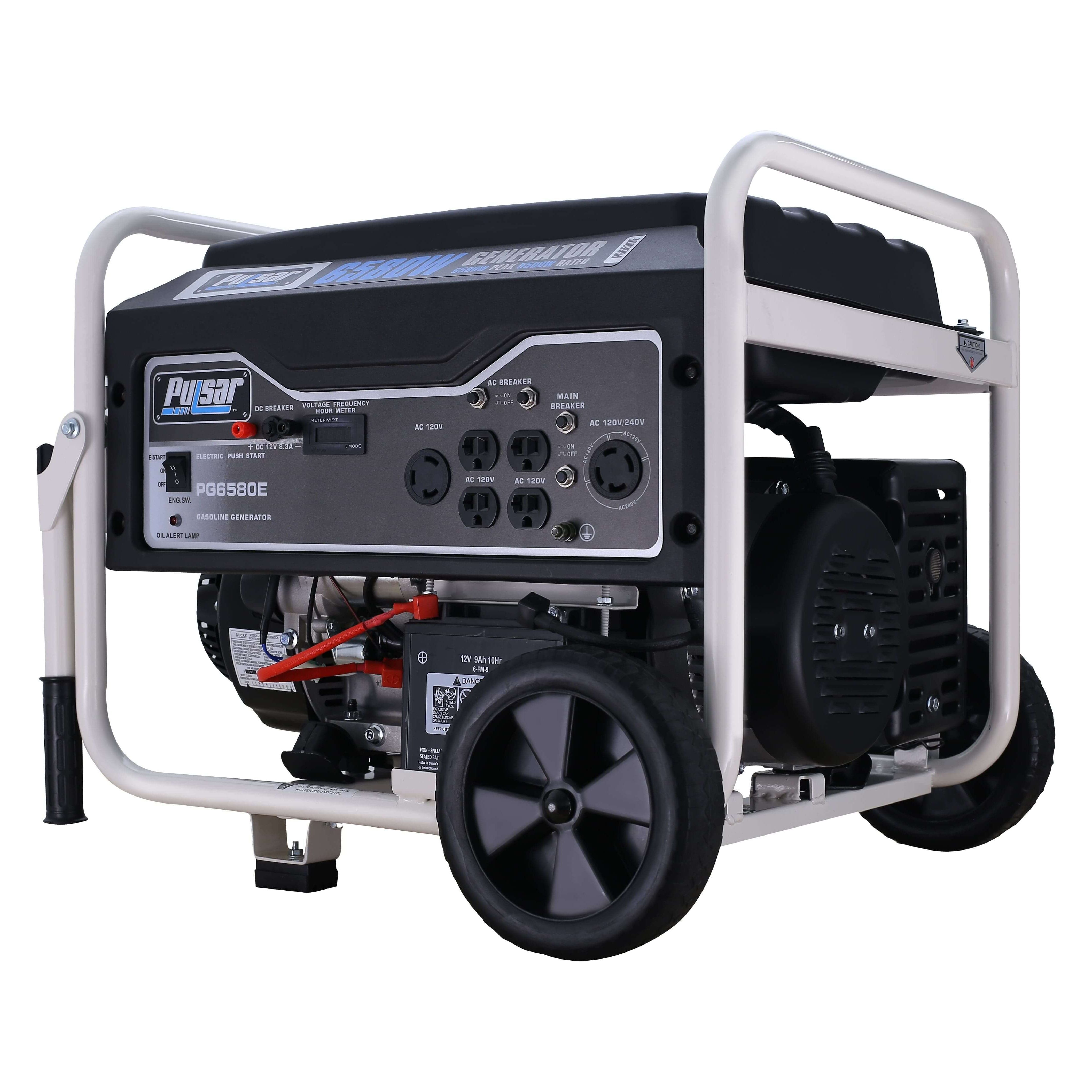 Pulsar generators Pulsar PG6580E 6,580-Watt Gasoline Powered Portable Generator with Electric Start