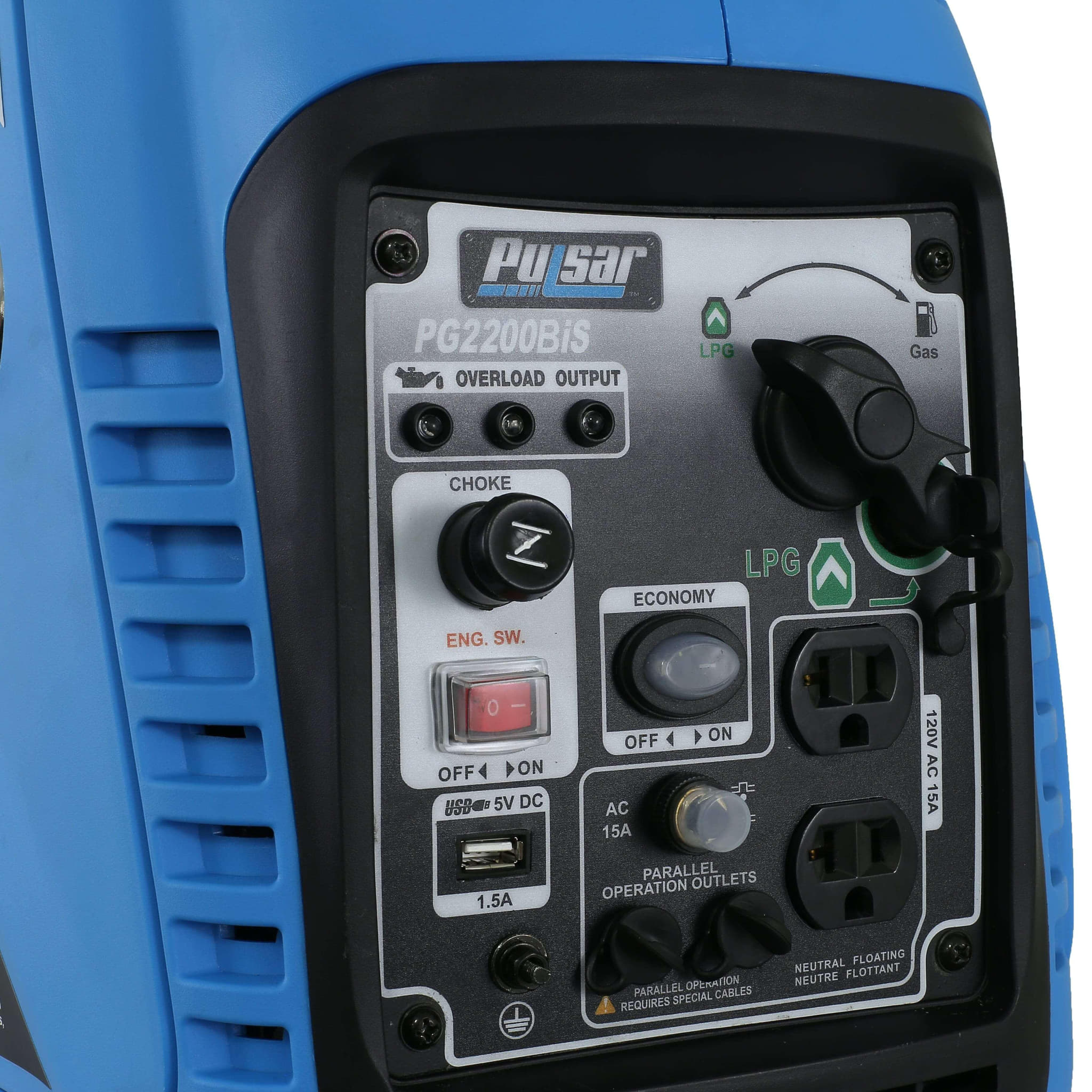 Pulsar Inverter Generator Pulsar PG2200BiS 2,200W Portable Dual Fuel Quiet Inverter Generator