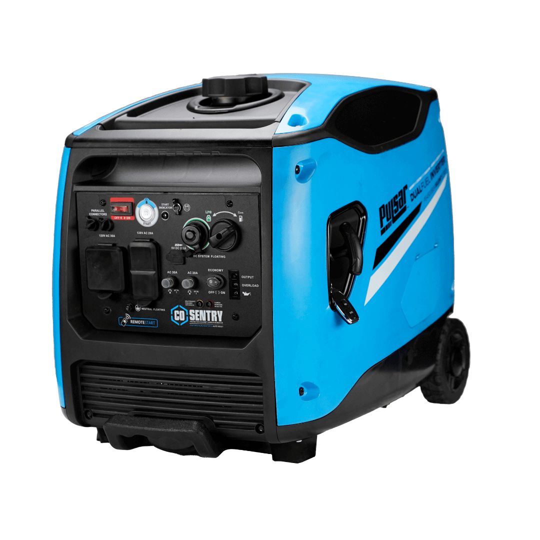 Pulsar Inverter Generator Pulsar PG4500BiSRCO 4,500-Watt Dual Fuel Inverter Generator with Remote Start and CO Alert - CARB Compliant