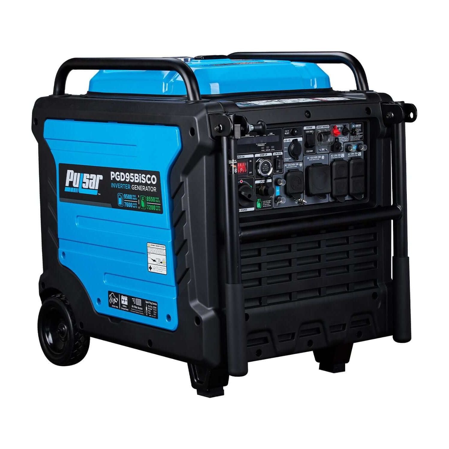 Pulsar Inverter Generator Pulsar PGD95BiSCO 9,500-Watt Super Quiet Dual Fuel Portable Inverter Generator – CARB Compliant