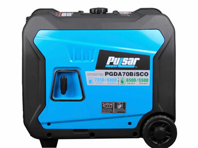 Pulsar Inverter Generator Pulsar PGDA70BISCO 7,250-Watt Super Quiet Dual Fuel Inverter Generator with Remote Start