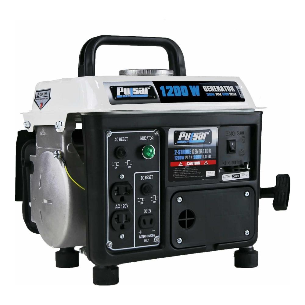 Pulsar PG1202SA 1200W Portable 2-Cycle Generator front left view