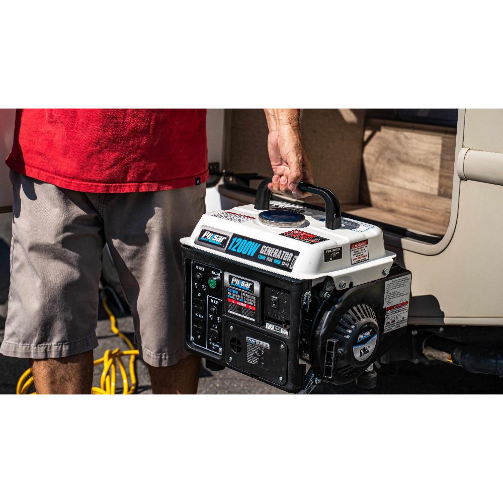 Pulsar PG1202SA 1200W Portable 2-Cycle Generator outside