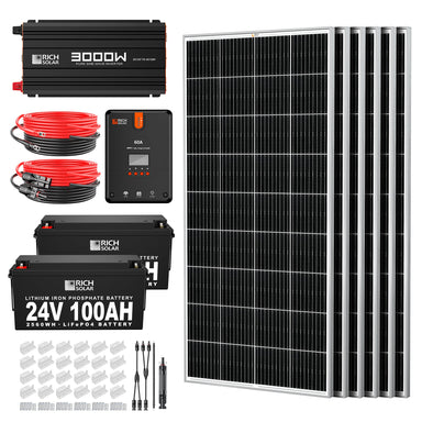 1200 Watt 24V Complete Solar Kit - RICH SOLAR