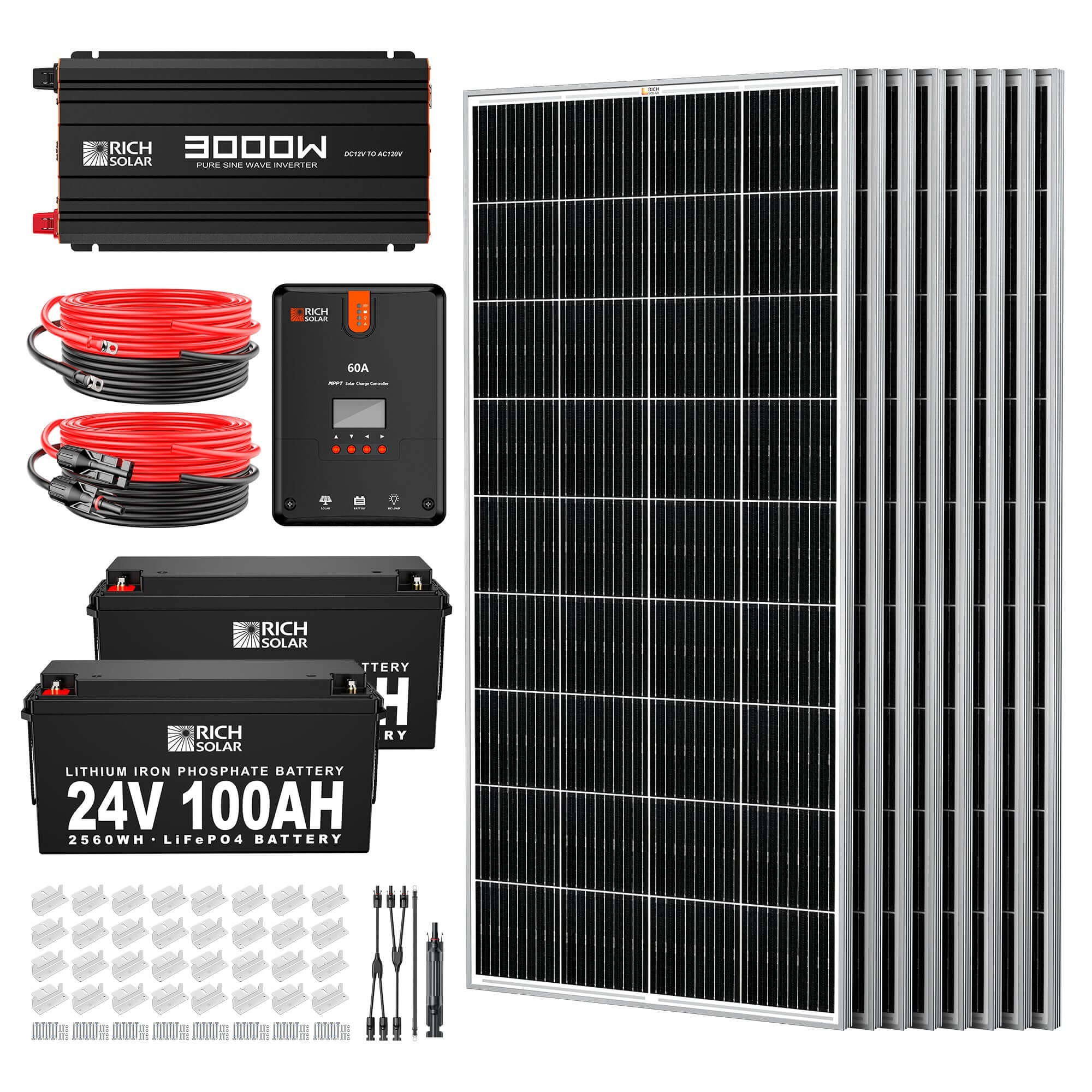 1600 Watt 24V Complete Solar Kit - RICH SOLAR